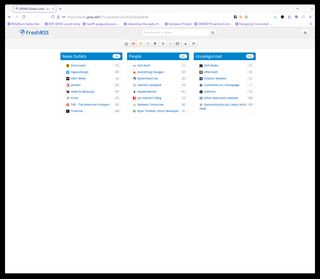 A screenshot of FreshRSS in a Web browser